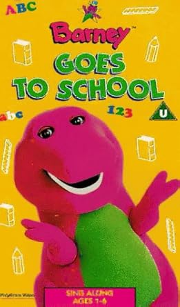 Barney Barney Goes To School 1995 Vhs Barney The Dinosaur