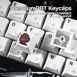 Hkfos XVX Japanese Keycaps- Premiun PBT White