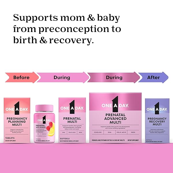 ONE A DAY PRENATAL VITAMINS- FOLIC ACID, IRON, OMEGA- 3 (DHA), PREGNANCY VITAMINS FOR WOMEN, PRENATAL MULTIVITAMIN FOR MOM AND BABY SUPPORT, PREGNANCY MUST HAVES 90 CT (PACKAGING MAY VARY)