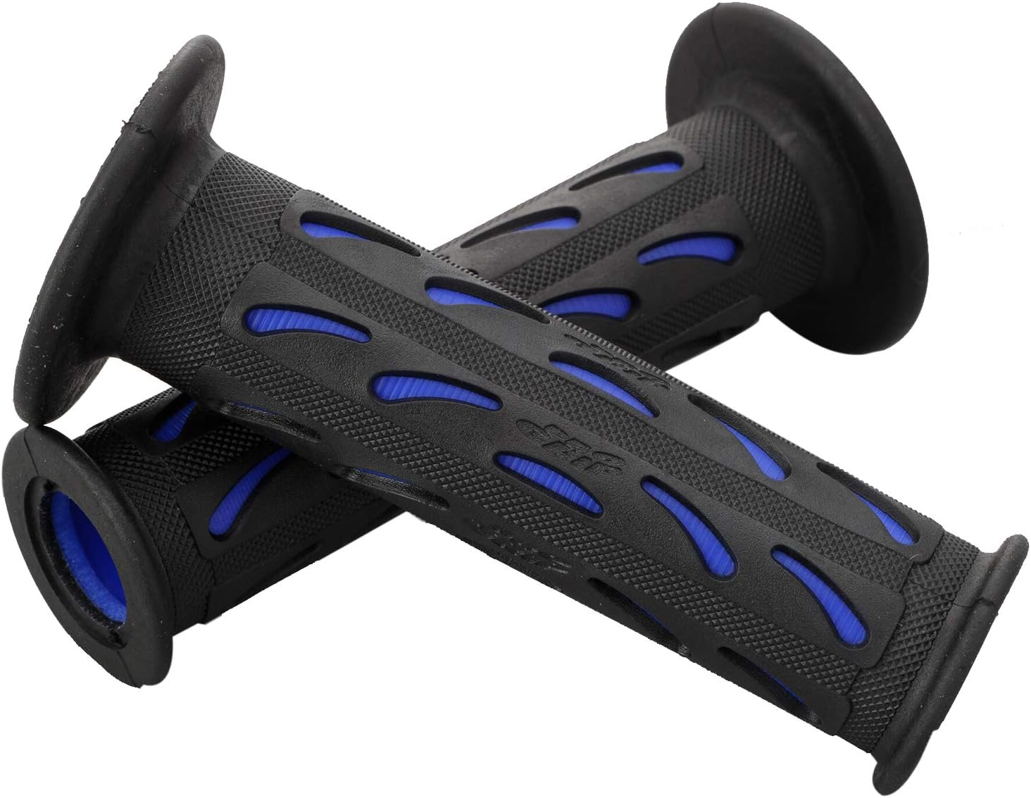 Amazon デイトナ PROGRIP (プログリップ) バイク用 ハンドル グリップ 120mm φ22/25 ブルー エンド貫通 耐震