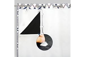 DriftAway Soundproof Thermal Insulated Quilted Curtain Liners for Bedroom Sound Barrier 100% Blackout Cold Heat Noise Reducing Energy Saving 50 Inches by 80 Inches Grayish White One Panel