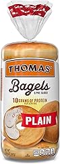 Thomas’ Plain Bagels, 6 Pre Sliced Bagels with No High Fructose Corn Syrup, 20 Oz Bag
