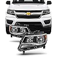 AKKON - For 2015-2022 Chevy Colorado Halogen Models Left+Right Side Headlights Headlamp Pair