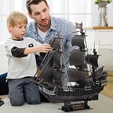 CubicFun 3D Puzzle Queen Annes Revenge Ship LED Lights 340 pcs Large view 4