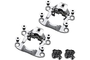 Venzo Bike Bicycle Toe Clips Cage Indoor Exercise Bike Pedal Adapters - Compatible with Peloton Bike Pedal, Convert Look Delta Pedals to Toe Clip Straps Ride with Sneakers - SPD Adapters ONLY