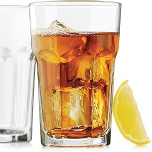 Gibraltar Libbey 15237 DuraTuff 10 oz Beverage Glass, Set of 6 w/FDL Party Picks