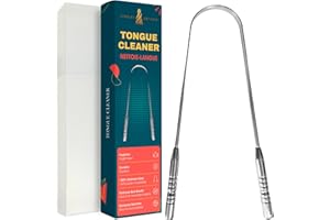 Tongue Scrapers, Professional Tongue Cleaner Scraper, Tongue Cleaner Reusable Stainless Steel Tools with a ppt premium plasti