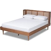 Baxton Studio Platform, King, Ash walnut