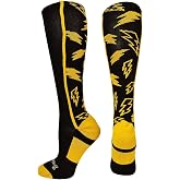 MadSportsStuff Socks with Lightning Bolts for Softball Baseball Soccer for Boys Girls Men Women Youth Adult Over the Calf