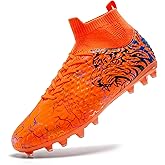 ZGWULZNGL Soccer Cleats Boys Youth Training Football Cleats Athletic Outdoor Girls Soccer Shoes High-top Kids Football Shoes for Little/Big Kid