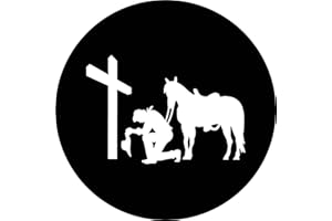 Tire Cover Central Cowboy Kneeling at Cross Spare Tire Cover (Custom Made to Your tire Size-See menu)