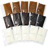 Clown Global Brands Chocolate, Vanilla, &amp; Caramel Icing Packets | 15 count- 2oz Packets | 5ct Vanilla, 5ct Chocolate, 5ct Caramel | Tear Open Built in Spout | Gluten Free | Perfect for Fruit, Decorating Cookies, Cinnamon Buns, Gingerbread Houses, Brownies, Cupcakes, Churros, Kids Parties | RSPO Certified