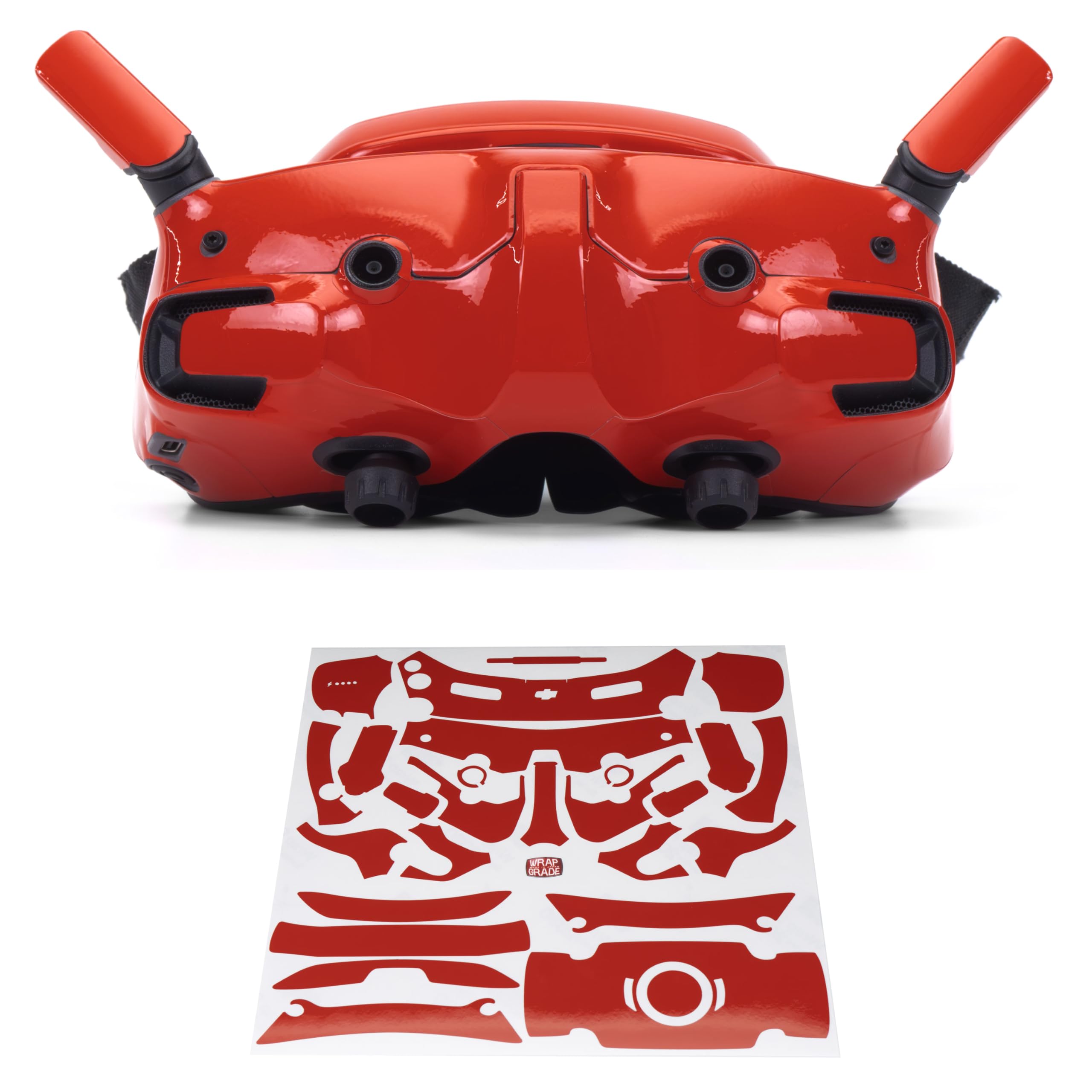 WRAPGRADE Skin Stickers for DJI Goggles 3 (Super Red)