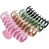 TOCESS Big Hair Claw Clips 4 Inch Nonslip Large Claw Clip for Women Thin Hair, 90's Strong Hold Hair Clips for Thick Hair, 4 