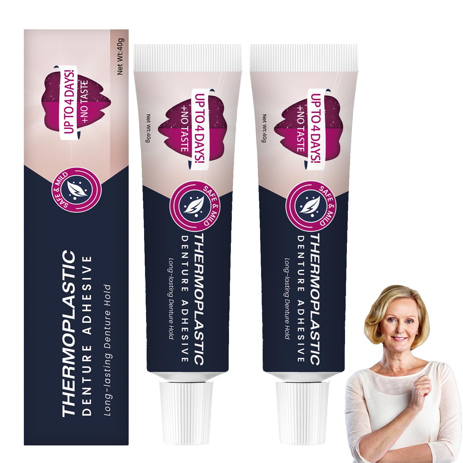 Photo 1 of Thermoplastic Denture Adhesive,Ultra Max Hold Denture Adhesive,Improving Comfort Caring (2pcs)