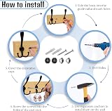 GlazieVault Coat Hooks for Wall 2 Pack Stainless Steel Heavy Duty view 8