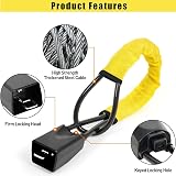 YUFANYA Steering Wheel Lock Car Anti Theft with 3 Keys Yellow YF102801 view 2