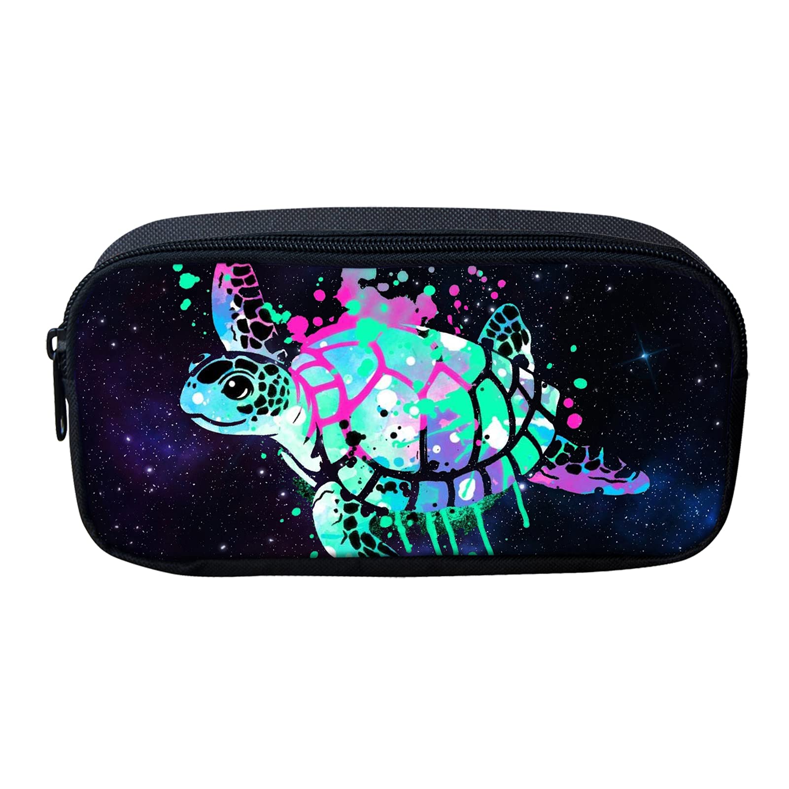 Showudesigns Sea Turtle Pencil Case Galaxy Pen Bag Box Kids Girls Boys Stationery Pouch School Supplies Accessories Gifts