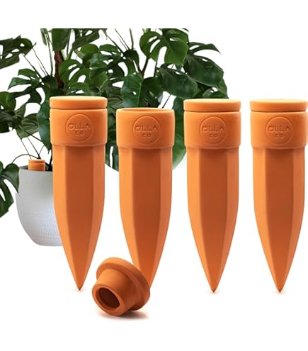 Lot De 12 Piquets D'arrosage En Argile – Irrigation Automatique Pour Plantes D'intérieur Et Extérieur, Idéal Pour Vacances, En Terre Cuite Naturelle | Leroy Merlin