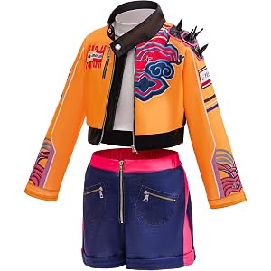 Lgandpg Singer Costume Kids Girls Halloween Outfit Include Jacket,Tshirt,Shorts