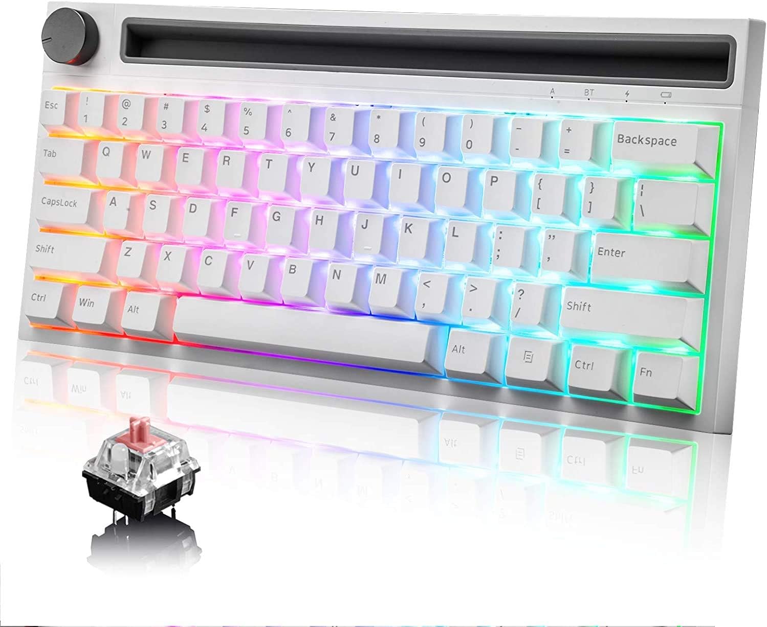 Amazon メカニカル ゲーミングキーボード有線 ブルートゥース 62キー 青軸 ピンク軸 19rgbライト Ps4 スイッチ ゲーミングキーボード 通販