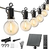 Brightown 58FT Solar String Lights Outdoor with
