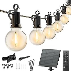 Brightown 58FT Solar String Lights Outdoor with