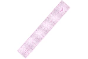 KEARING Clear Sewing Graph Ruler Fashion Design Ruler, Sandwich Line, 2 x 12, Transparent Pattern Making Dress Making Ruler for Sewing Quilting