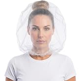 Oversized Makeup Protector Hood | Guards Hair &amp; Makeup While Dressing, Nylon Chiffon, Zip Closure, Machine Washable