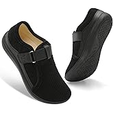 Spesoul Wide Womens Slippers Adjustable House Shoes Indoor Outdoor Barefoot Slippers Cozy Walking Shoe Swollen Edema Diabetic Shoes