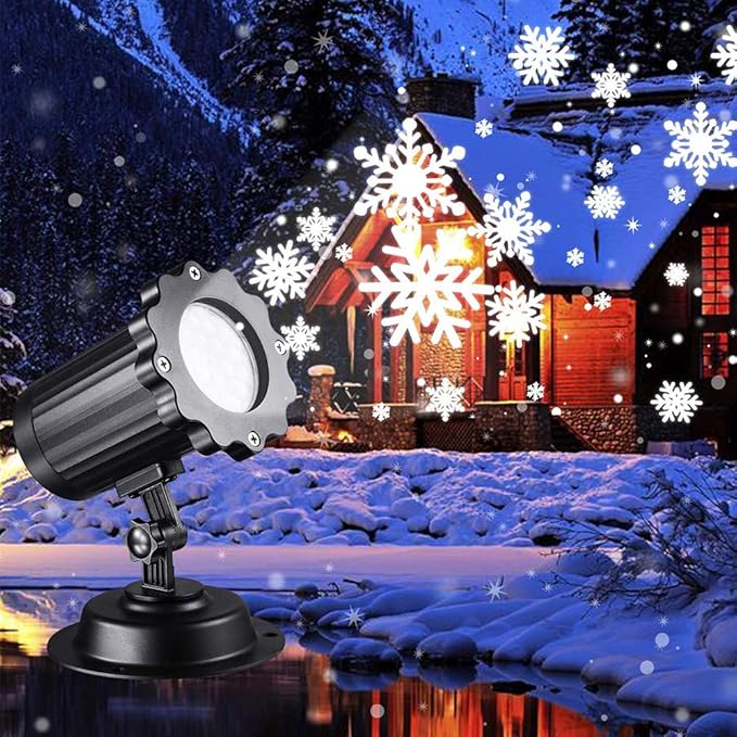 Amazon.co.jp： 降雪LEDライトプロジェクター クリスマス プロジェクターライト 投影ランプ LEDイルミネーション 防水 雰囲気