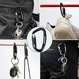 2 Pack Carabiner Clip 12KN Auto Lock Twist Lock D Shape Heavy Duty view 6