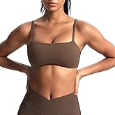 Aoxjox Women's Define Sculpt Bandeau Bras Workout Curved Training Fitness Running Yoga Crop Tank