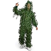 Tipsy Elves Bush Halloween Costume For Men - Funny Leafy Shrub Plant Full Front Zip Up Adult Onesie Jumpsuit