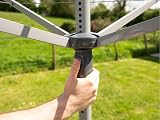 Addis 50m 4 Arm Rotary Washing Line Grey with Ground Spike & Height Tension view 3