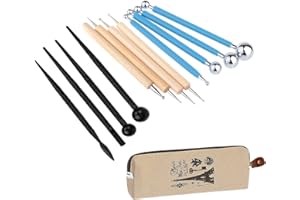 Ecjiuyi 12 Piece Ball Tools for Paper Crafts,Polymer Clay Tools,Sculpting Set Mandala Rock Painting Art