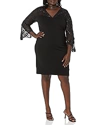 Alex Evenings Women's Plus Size Short Shift Dress