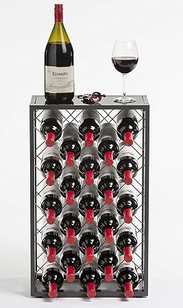 INDIAN DECOR. BAR Table / 23 Bottle Wine Rack/Floor Mounted Wine Bottle Holder/Multipurpose BAR Table/BAR Furniture/Wine Bottle Holder - Black - Free DELIVERY!!