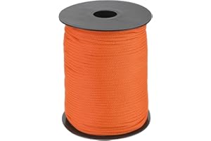 MECCANIXITY 1/8 Inch Polypropylene Rope Braided Ropes, 328ft Nylon Rope Hollow Utility Cord for Clothesline, Camping, Hiking,
