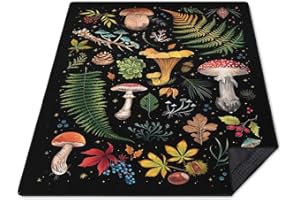 awufncksn Mushroom Picnic Blankets Waterproof Foldable, 60″X80″Thick Three Layer Picnic Mat Outdoor Blanket for Grass,Cute Beach Blanket Sandproof Picnic Accessories for Camping Party Park Hiking