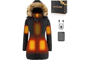 GENOVEGA Graphene Women Heated Jacket 12V Fast Charge 18400mAh Large Capacity