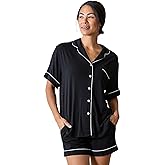 Cozy Earth Women’s Short Sleeve Pajama Set - Relaxed Fit with Adjustable Waistband & Side Pockets - Women’s Sleepwear