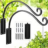 GESTONE 16 Inch Plant Hangers Outdoor 2 Pack,Plant Hanging Hook Bracket for Bird Feeder Hanger,Hanging Plant Hooks for Outside Baskets Lanterns Wind Chimes Outdoor Indoor