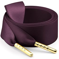 WEGOODZF Ribbon Satin Sneakers Shoelaces: 2 Pair