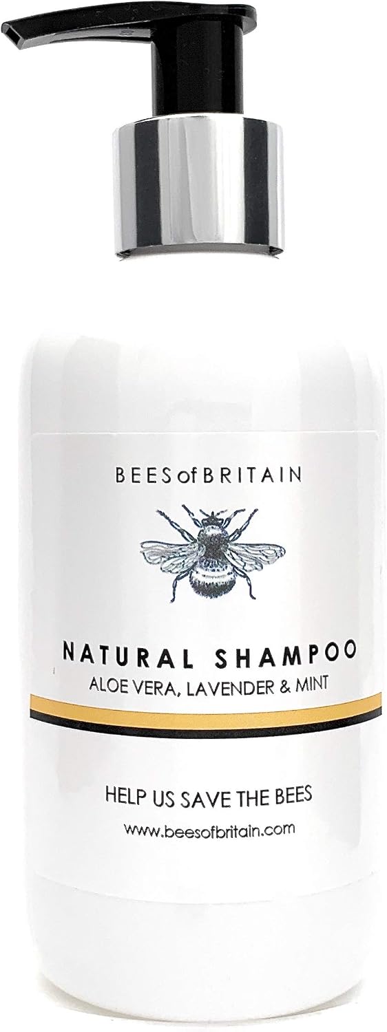 BEES of BRITAIN Lavender & Mint Shampoo, pH 5.5 Balanced for Sensitive Scalps, 99% Natural Origin