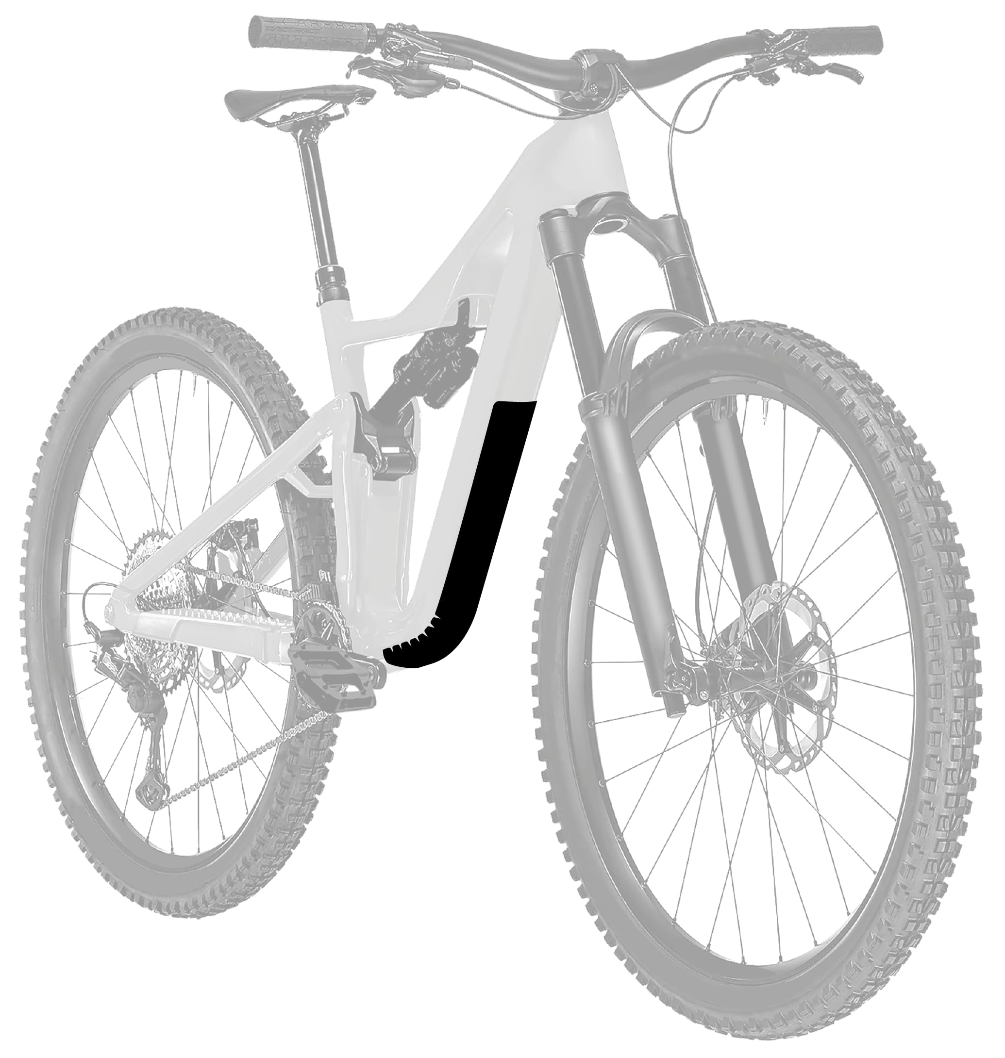 ZEFAL Unisex 3420586601618 DT ARMOR XL DOWN TUBE FRAME PROTECTION, Black, XL EU