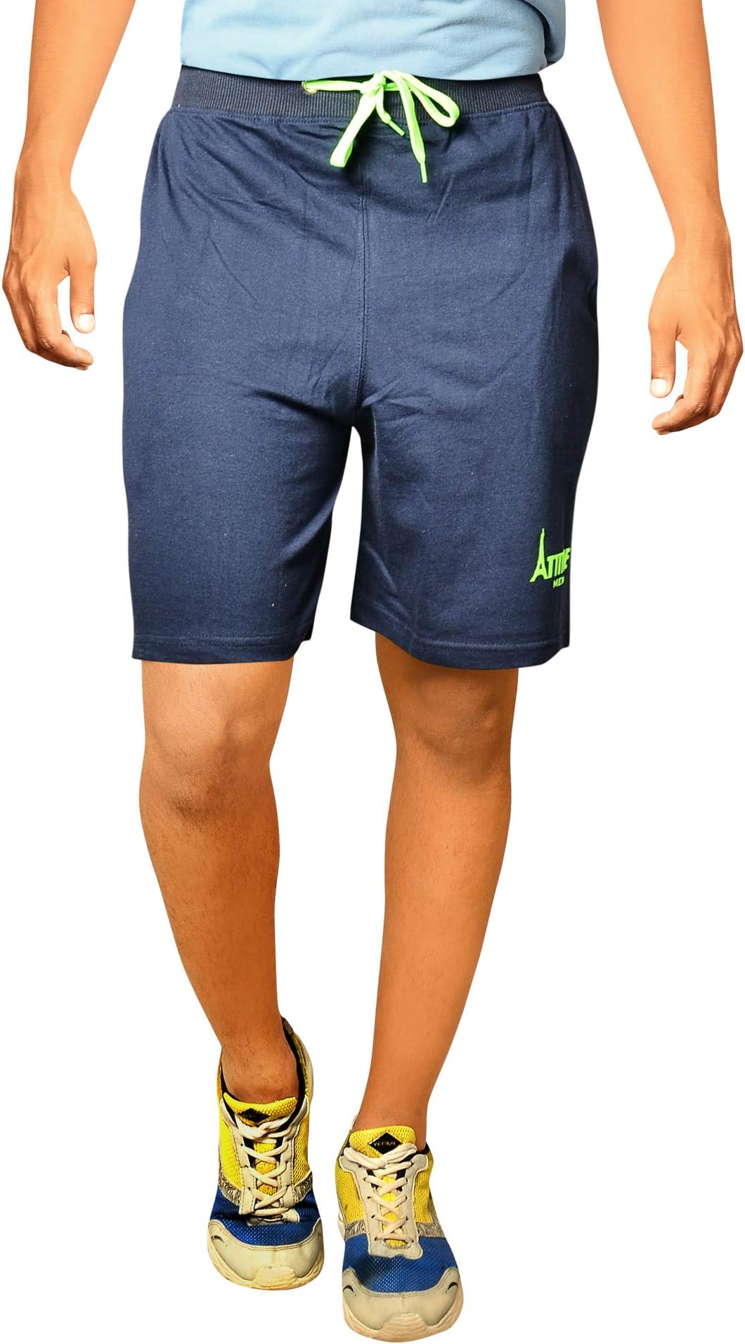 ATTITUDE MEN Men's Relaxed Fit Cotton Shorts