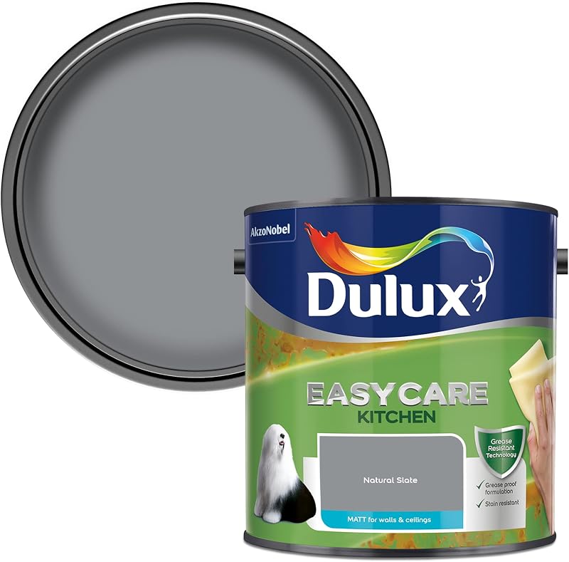 Dulux Easycare Kitchen Matt Emulsion Paint Natural Slate 2.5L
