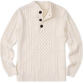 Yimoon Boys Sweater Kids Turtleneck Pullover Cable Knit Sweaters