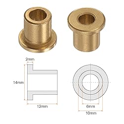 HARFINGTON 6pcs Flange Bearing Sleeve 6mm Bore 10mm